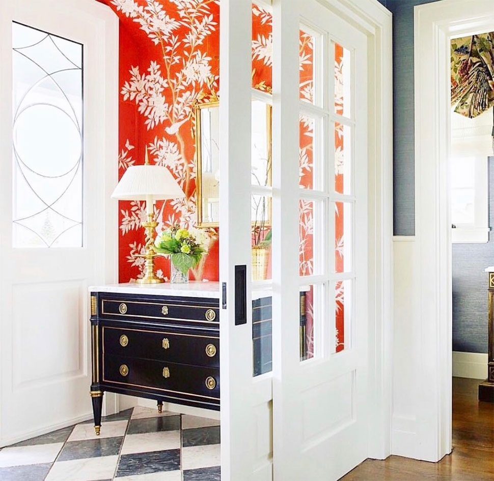 Orange entrway referenced in the Atlas Concorde USA blog from Alexandra Rae Design