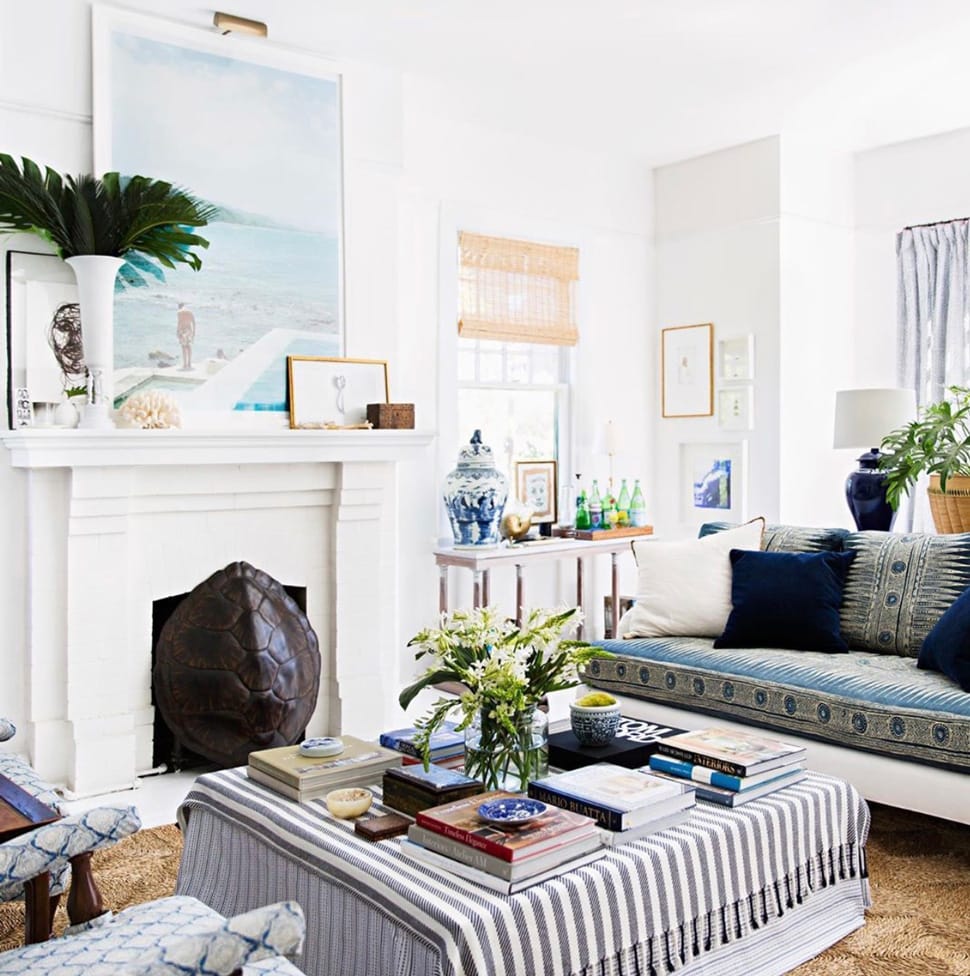 Striped living room image featured in the Atlas Concorde USA blog by William McLure