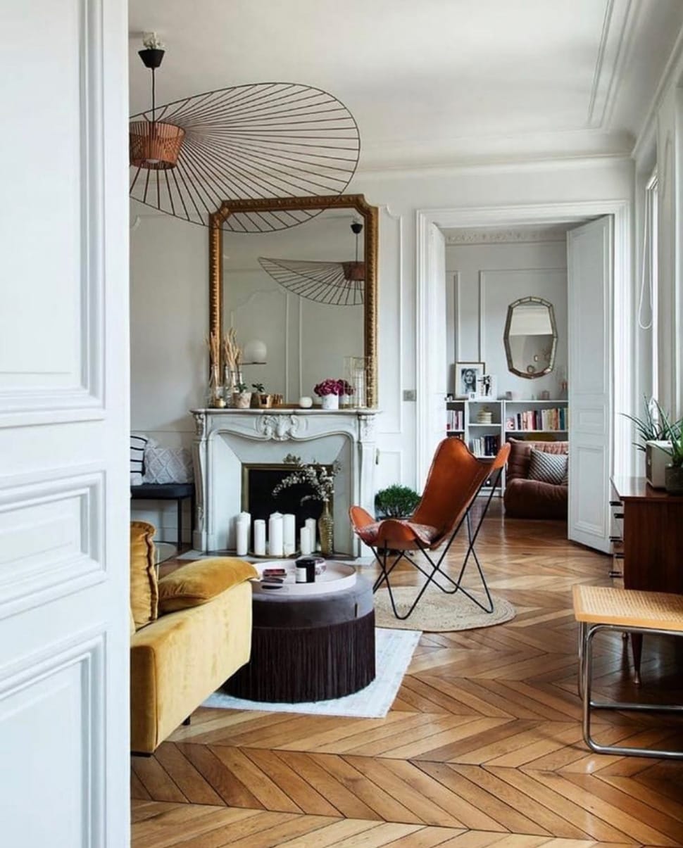 Wooden herringbone floor featured in the Atlas Concorde USA blog from Ashley Stark