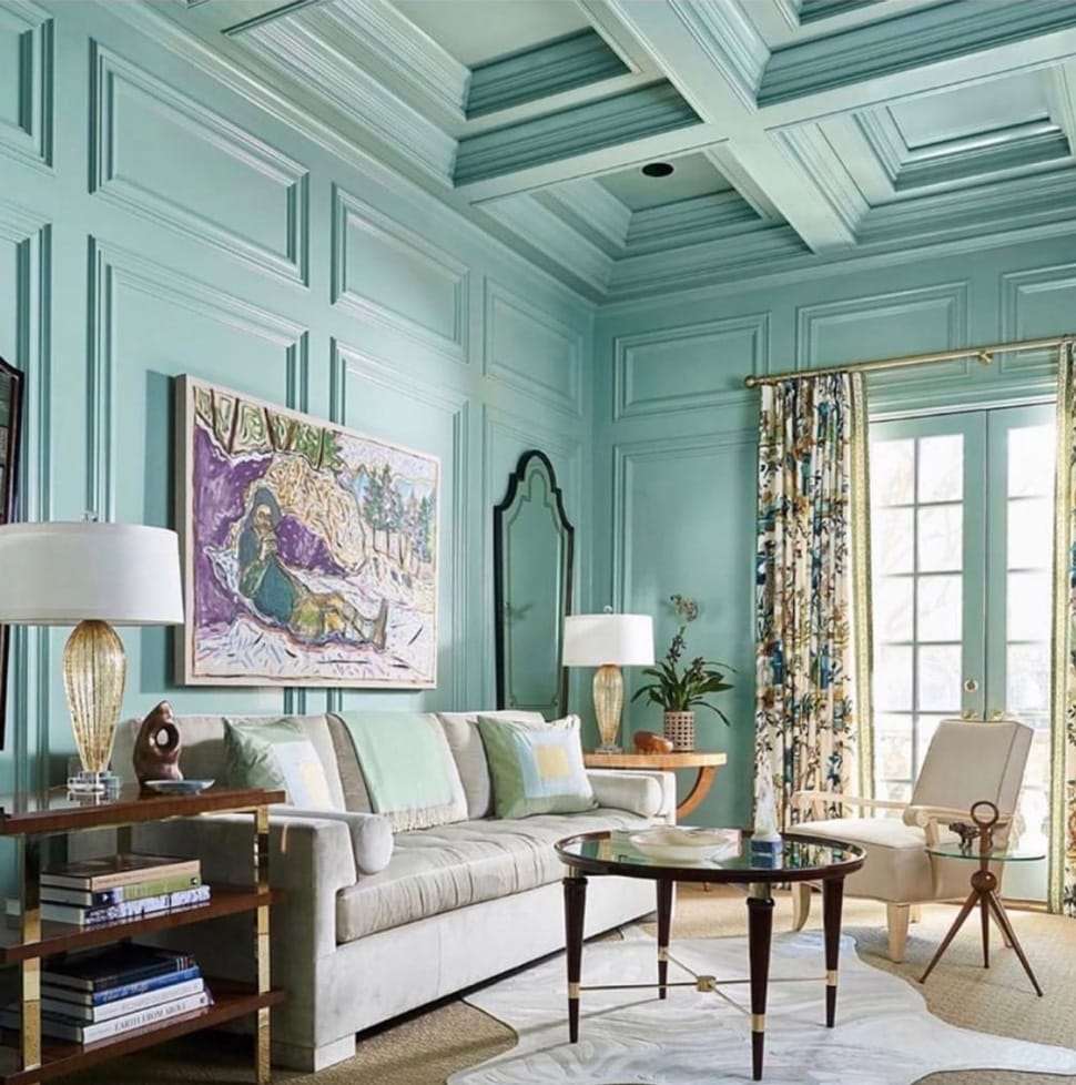 Image of painted walls and ceiling referenced in the Atlas Concorde USA blog from Christian Ladd Interiors