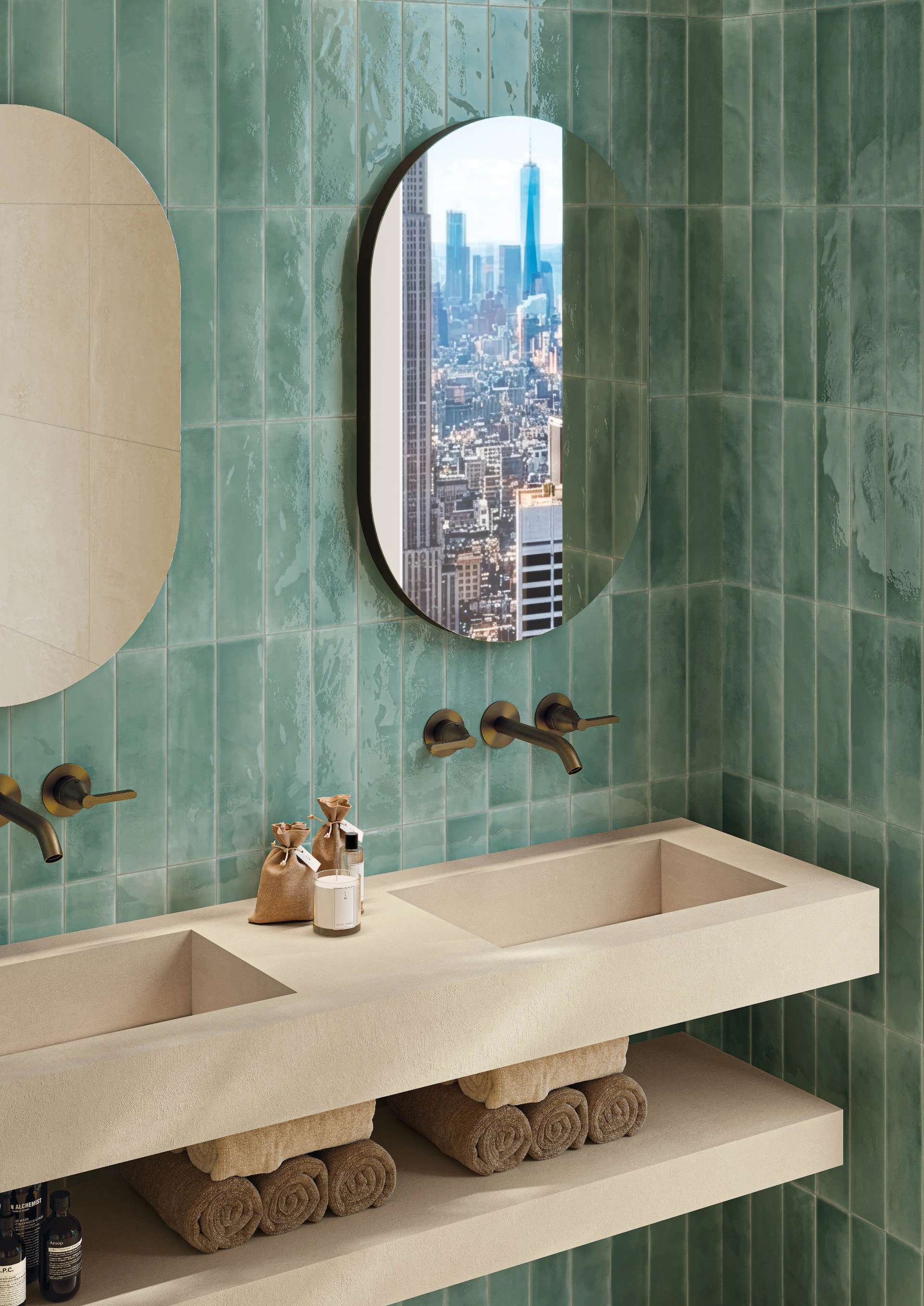 Wall: avenue Riverside aqua 3x12