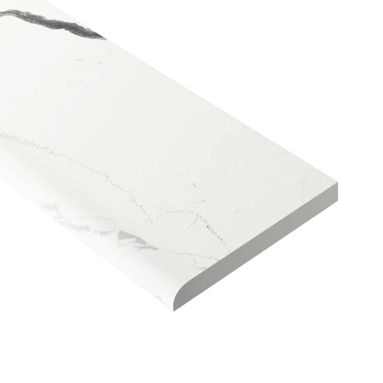 Beyond Calacatta Glam White - Bullnose