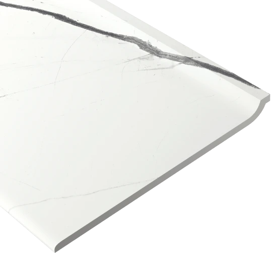 Beyond Calacatta Glam White - Cove Base