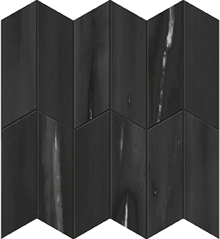 Beyond Dolomite Black marble-look porcelain tile in apex mosaic pattern from Atlas Concorde USA - thumbnail