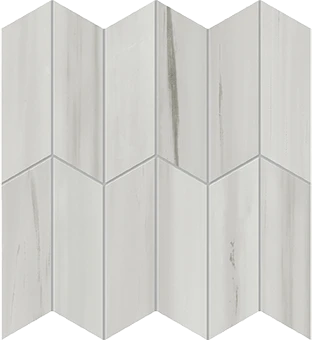 Beyond Dolomite Gray marble-look porcelain tile in apex mosaic pattern from Atlas Concorde USA - thumbnail