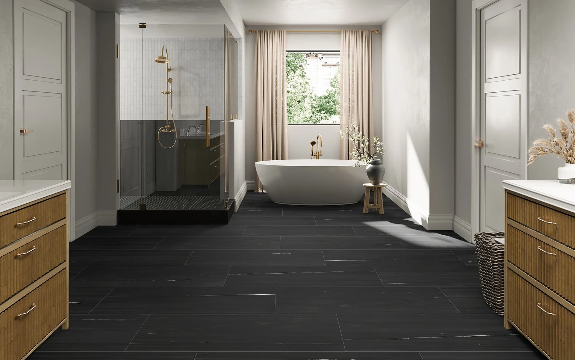 Beyond Dolomite Black and Gray, Various Sizes