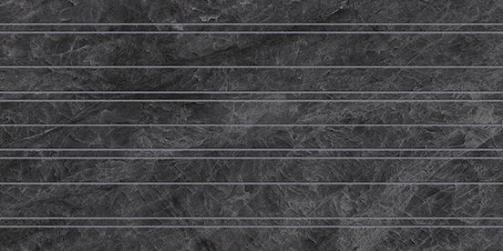 Beyond Taj Mahal Noir marble-look 12x24 stripes textured porcelain tile from Atlas Concorde USA - thumbnail