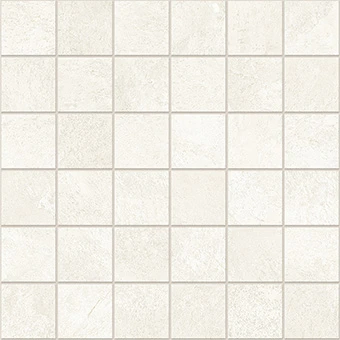 Cove Terra White concrete-look porcelain tile in 2x2 mosaic from Atlas Concorde USA - thumbnail