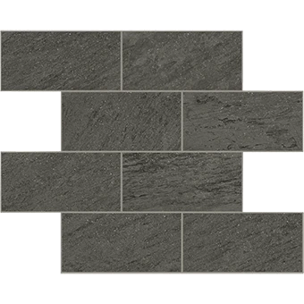 Element Carbon Mosaic stone-look porcelain tile in Brick pattern from Atlas Concorde USA - thumbnail