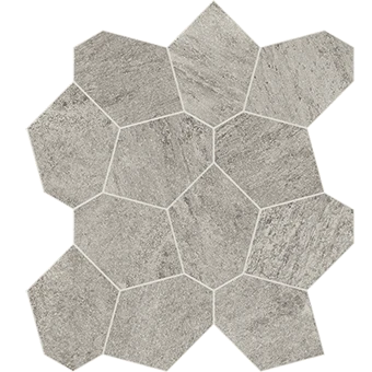 Element Gray Mosaic stone-look porcelain tile in Turtle pattern from Atlas Concorde USA - thumbnail