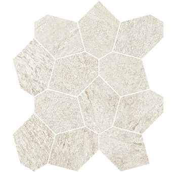 Element Ivory Mosaic stone-look porcelain tile in Turtle pattern from Atlas Concorde USA - thumbnail