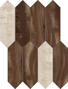 Forge Collection Rust Extend Mosaic pattern Mood porcelain tile from Atlas Concorde USA - sample