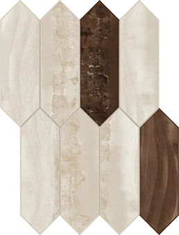 Forge Collection Light Extend Mosaic pattern Mood porcelain tile from Atlas Concorde USA - sample