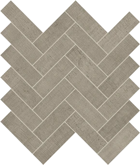 Fray Gray Herringbone Mosaic porcelain tile from Atlas Concorde USA - thumbnail