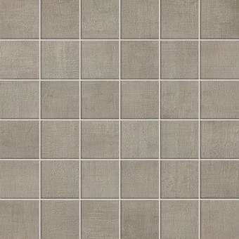 Fray Collection Gray fabric-look porcelain tile in 2x2 mosaic from Atlas Concorde USA - sample