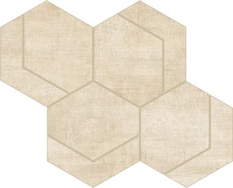 Fray Ivory Hexmark Mosaic porcelain tile from Atlas Concorde USA - thumbnail