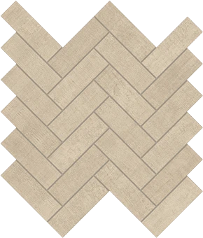 Fray Sand Herringbone Mosaic fabric-look porcelain tile from Atlas Concorde USA - thumbnail