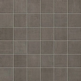 Fray Collection Smoke fabric-look porcelain tile in 2x2 mosaic from Atlas Concorde USA - sample