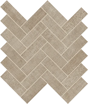 Fray Collection Taupe Herringbone Mosaic porcelain tile from Atlas Concorde USA - thumbnail