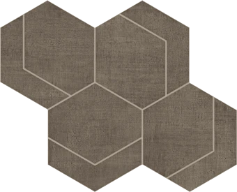 Fray Collection Tobacco Hexmark porcelain tile from Atlas Concorde USA - thumbnail