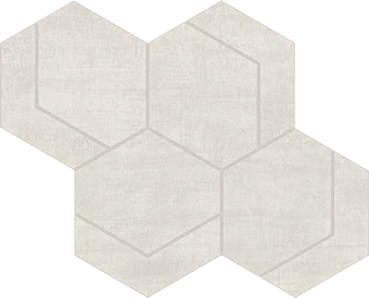 Fray White Hexmark Mosaic porcelain tile from Atlas Concorde USA - thumbnail