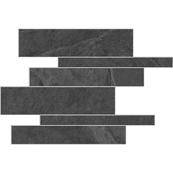 Hero Coal stone-look porcelain tile in linear mosaic pattern from Atlas Concorde USA - thumbnail