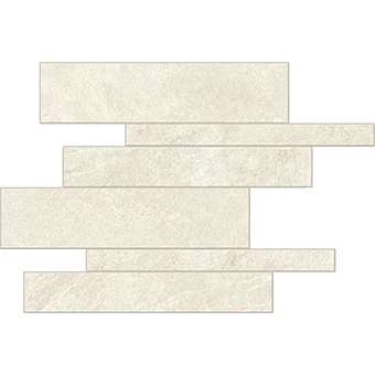 Hero Snow stone-look porcelain tile in linear mosaic pattern from Atlas Concorde USA - thumbnail