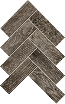 Homeland Collection Wool wood-look porcelain tile in herringbone pattern from Atlas Concorde USA - Sample