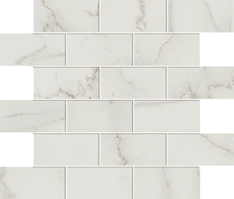 Liberty Collection Calacatta Centennial marble-look porcelain tile in mosaic pattern from Atlas Concorde USA - Sample