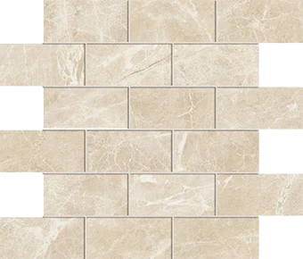 Liberty Collection Monument Cream marble-look porcelain tile in mosaic pattern from Atlas Concorde USA - Sample