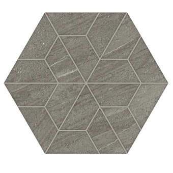 Outland Gray Multi-Hex Mosaic porcelain tile from Atlas Concorde USA - thumbnail