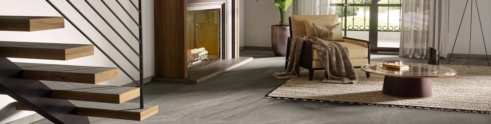 Get comfortable with the modern stone look and feel of Atlas Concorde USA's Outland.