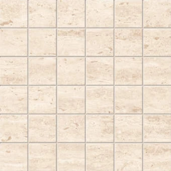 Travertino Ivory marble-look porcelain tile in mosaic pattern from Atlas Concorde USA – thumbnail