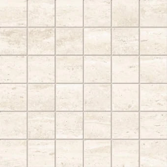 Travertino White marble-look porcelain tile in mosaic pattern from Atlas Concorde USA – thumbnail