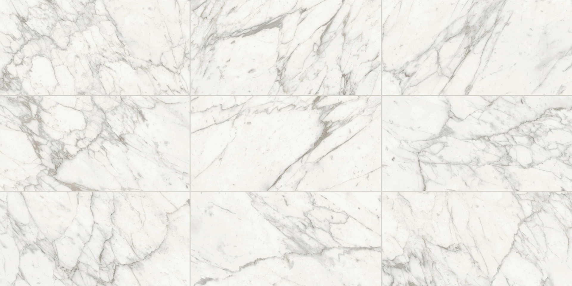 9 Representative Faces Shown of Atlas Concorde USA Trilogy Calacatta
