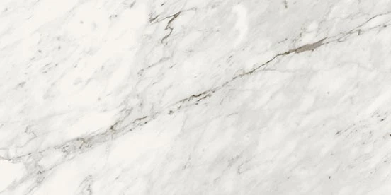 Trilogy Carrara Classic white marble-looking 12x24 porcelain tile from Atlas Concorde USA - sample